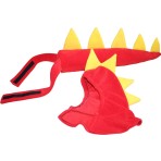 Dinozor Kostüm Set Kırmızı | Dinozor Kuyruk Başlık Set Kırmızı