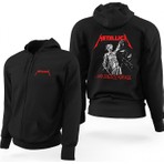 Z zepplin Metallica And Justice For All Siyah Fermuarlı Limited Edition Kapşonlu Sweatshirt