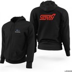 Z zepplin Subaru Siyah Fermuarlı Limited Edition Kapşonlu Sweatshirt