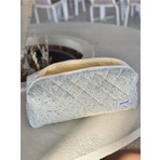 Batekso Beyaz Papatya Desenli Saç Şekillendiricileri Için Seyahat Çantası - Xl Boy