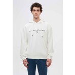 Twn Relaxed Fit Ekru Nakışlı 3 Iplik Kapüşonlu Sweatshirt 3ECE24ORT0493