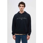 Twn Relaxed Fit Lacivert Nakışlı 3 Iplik Kapüşonlu Sweatshirt 3ECE24ORT0493