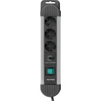 S-Link Swapp Spgks03 1.5M 3G1.5Mm2 900 Joule 3Lü Akım Kor. Gri Priz Çoklayıcı