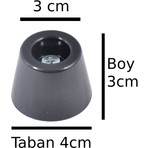 X-Perk Masa Sandalye Koltuk Kanepe Kitaplık Ünite Ayak Yükseltici Plastik Konik Ayak Boy 3 cm Çap 3-4 cm