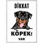 Zafrak Reklam Dikkat Köpek Var Tabela Levha 24x34 cm Pvc