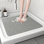 MR MİLREY Kıvırcık Banyo Paspası 50 x 50  cm  | Duşa Kabin Için Kaymaz ve Su Emici Islak Zemin Kıvırcık Paspası