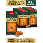 Jacobs Espresso 7 Classico Nespresso Uyumlu Alüminyum Kapsül Kahve 100 Adet Aroma Zenginliği