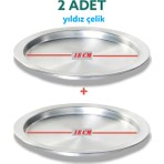 Yıldız Çelik 2 Adet 18 cm Taban Alüminyum Künefe Kadayıf Tepsisi & Tabağı