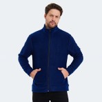 Slazenger SANSA Erkek Fermuarlı Dik Yaka Cepli Lacivert Polar