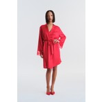 Ange Kırmızı Sabahlık - Privee Koleksiyonu