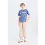DeFacto %100 Pamuk Jogger Fit Standart Paça Paraşüt Pantolon Erkek Çocuk D9851A825SP