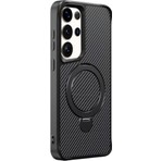 UK Samsung Galaxy Z Fold 5 Uyumlu Standlı Karbon Fiber Kılıf