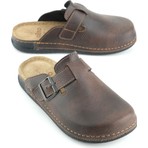 Gezer Gemo Erkek Iç Taban Hakiki Deri Tek Toka Ayarlanabilir Ev Bahçe Günlük Terlik