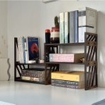 Vigo Wood Ahşap Masaüstü Düzenleyici Dekoratif Kayar Kitaplık
