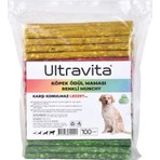 Ultravita 100'lü Renkli Çiğnemelik Köpek Ödül Maması Kemiği Yüksek Proteinli ve Lezzetli