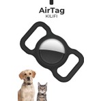 Conocer Airtag Uyumlu Köpek ve Kedi Tasma Kılıfı İçin Airtag Kılıfı Tam Koruma Yumuşak Soft Silikon