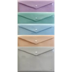 A4 Çıtçıtlı Zarf Dosya 5 Renk Pastel Renkler