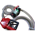 DÜZEY 220 Volt Mazot Aktarma Pompası Mavi Döküm Malzeme ile 5 Metre Telli Hortum ve Akaryakıt Tabanca Seti