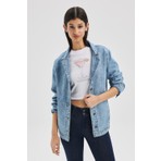 F21 Denim Blazer Ceket