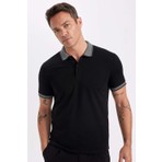 DeFacto Slim Fit Dar Kesim Polo Yaka Kısa Kollu Pamuklu Tişört D0033AXNS