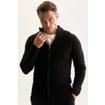 DeFacto Standart Fit Normal Kesim Yarım Balıkçı Yaka Fermuarlı Waffle Hırka R1195AZNS