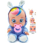 Global Toys Mavi Beyaz Pembe Renk Ağlayan ve Konuşan Et Bebek 3+ Yaş Kız Çocuk İçin Eğlenceli