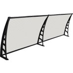 Gardenplast Crocus Şeffaf Kapı Pencere Üstü Sundurma 80 x 240 cm Dayanıklı Polikarbon Malzeme
