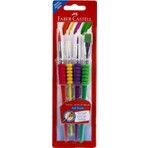Faber-Castell Soft Touch Fırça Seti Ergonomik Tasarım 4'lü Renkli Fırçalar