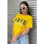 Mercoledi Kadın Bhvr Oversize Baskılı T-Shirt Bluz