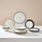 Karaca Elegance Bone 50.Yıl İmza Koleksiyonu Kore 24 Parça 6 Kişilik Beyaz Porselen Yemek Takımı