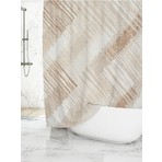 Tropik Home Kahverengi Dune Desen Duş Perdesi 180 x 200 cm Polyester Malzeme ile Suya Dayanıklı