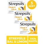 Strepsils Bal Limon Aromalı 24 Pastil 3 Adet Tablet İçerikli Ürün Türkiye Menşeli