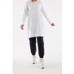 ALLDAY Beyaz-Büyük Beden Süprem Sweat Tunik