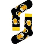 Carnaval Socks Çoklu Biralar Desenli Siyah Soket Çorap