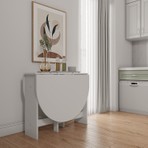 Ankara Orman Ürünleri Pratik Katlanır - Açılır Kapanır Yuvarlak Mutfak Yemek Çalışma Masası - 145  cm  x 90  cm  -  Mdf