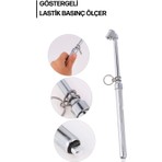 Beyazıt - Lastik Basınç Hava Ölçer Kalem Tekerlek Ölçme Metal 160 Psi - Gri Renk