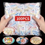 100 Adet Tek Kullanımlık Gida Kapakları