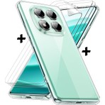 M.TK Moveteck Xiaomi Redmi Note 14 Pro Kılıf Kamera Çıkıntılı Korumalı Yumuşak Silikon +9h Ekran Koruyucu Cam 2in1 Set