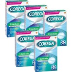 Corega 3 Dakikada Temizleyici Tablet 30 Tablet Diş Protezi İçin Derinlemesine Temizlik Sağlar (5 Adet)