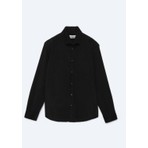 Kip Siyah Fitilli Regular Fit Dokuma Kadife Casual %100 Pamuk Gömlek