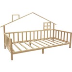baby plus Arkası Çatılı Montessori Karyola 90x190 cm