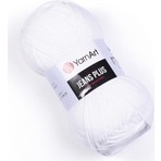 Yarnart Jeans Plus - Optik Beyaz - 62 - 5 Adet