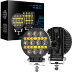 Dekohop Off Road 4 Inç Çalışma Lambası ve Sis Farı Siyah LED 2 Mod 12/24 V Selamlamalı Çakar İkaz