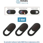 Mabs Tech Telefon Tablet Laptop Kamera Kapatıcı Gizleyici 3'lü/5'li - Aç Kapa Sürgülü Webcam Gizlilik Aparatı