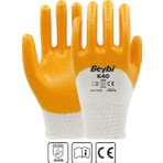 Beybi K40 Nitril Kaplı Pamuk ve Polyester Örgü Eldiven - 12 Çift