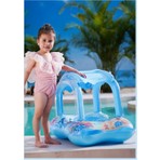 SEKK O .BABY & ÇOCUK GÖLGELİKLİ DENİZ SİMİDİ-CAN SİMİDİ-BEBEK BOTU-0-5 YAŞ-ŞİŞME BOT KARE MAVİ