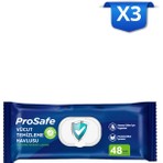 Prosafe 48'li x 3 Vücut Temizleme Havlusu Paraben ve Alkol İçermeyen Hassas Ciltler İçin Uygun