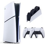 Sony Playstation 5 Slim Cd'li 1 TB Oyun Konsolu Çift Kollu + Şarj Istasyonlu