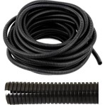 CevHerS 14MM Yarıklı Spiral Hortum Kablo Gizleme İzolasyon Borusu Esnek Siyah Universal Araçlar İçin