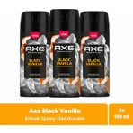 Axe Premium Collection Erkek Sprey Deodorant Black Vanilla 150 ml X3